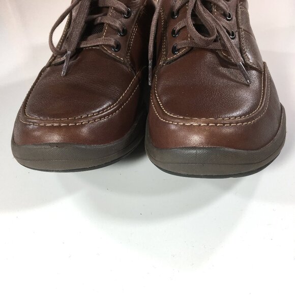 Clarks WaveKorey Lace Up Shoes Mens Size 10.5 Brown Leather 26110557